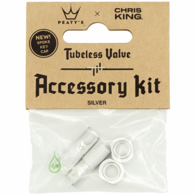 PEATY S X CHRIS KING (MK2) SILVER TUBELESS VALVES ACCESSO...