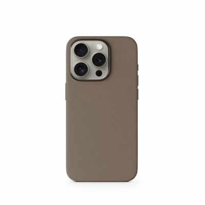 Epico Mag+ kožený kryt iPhone 15 Pro - písková