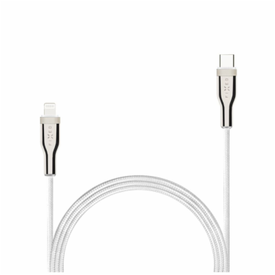 Dlouhý nabíjecí a datový opletený kabel FIXED s konektory...