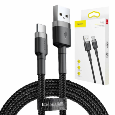 Kabel Baseus Cafule USB-C 2A 3m (černo-šedý)