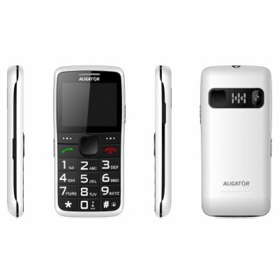 Aligator A675 Senior bílý + stolní nabíječka