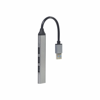 Gembird USB hub 4-portový USB 3.1 (Gen 1),stříbrný