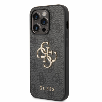 Guess PU 4G Metal Logo Zadní Kryt pro iPhone 15 Pro Šedý ...