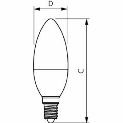 LED žárovka Philips E14 5W 2700K 230V B35 FR   P312500