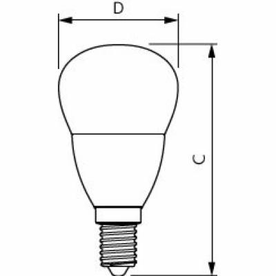 LED žárovka Philips E14 5W 2700K 230V P45 FR   P312647
