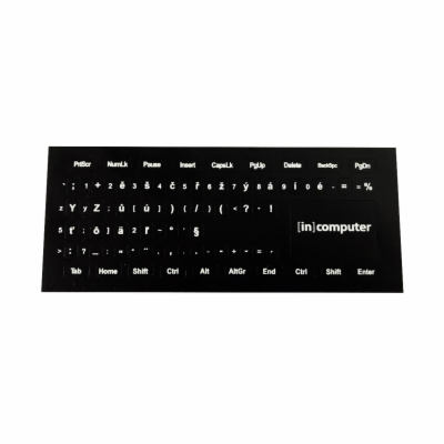 High Quality Přelepky na klávesnici - bílý text, černé po...