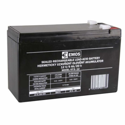 Emos baterie SLA 12V / 9 Ah, Faston 6.3 (250)