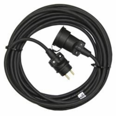 Venkovní prodlužovací kabel 10m / 1 zásuvka / černý / gum...