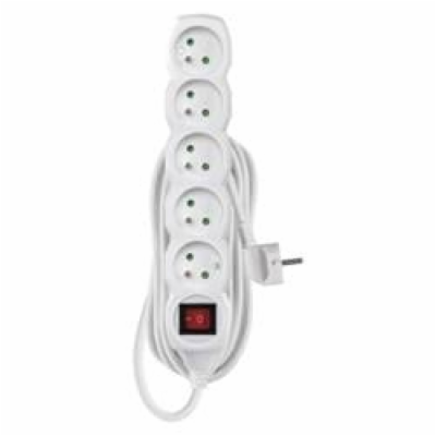 Prodlužovací kabel 7 m / 5 zásuvek / s vypínačem / bílý /...