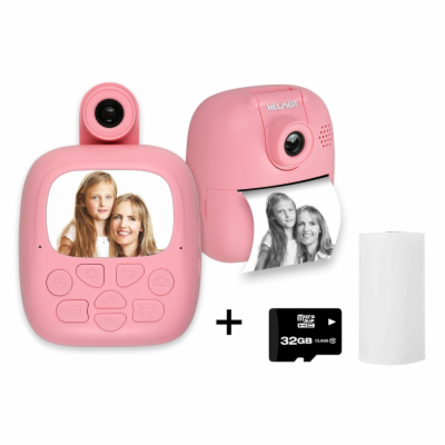HELMER přenosná termo mini tiskárna s kamerou a fotoapará...