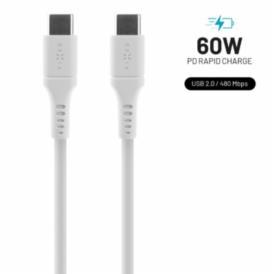 Nabíjecí a datový Liquid silicone kabel FIXED s konektory...