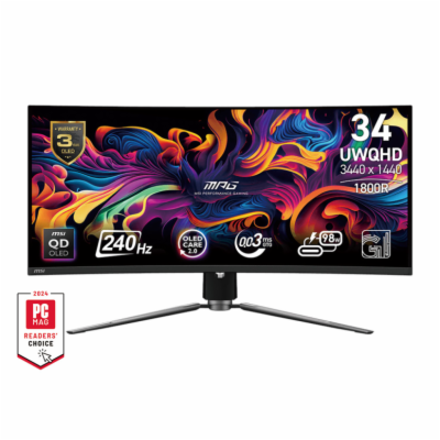 MSI MPG/341CQPX/34,18"/QD-OLED/3440x1440/240Hz/0,03ms/Bla...