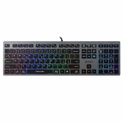 A4Tech FX60, (barevné podsvícení), šedá, CZ/SK