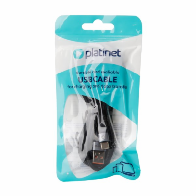 Platinet Nabíjecí Kabel USB-A - USB-C 2,1A, 18W, 2m, čern...