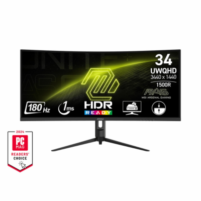 MSI MAG/342CQR E2/34"/VA/wQHD/180Hz/1ms/Černá/3R