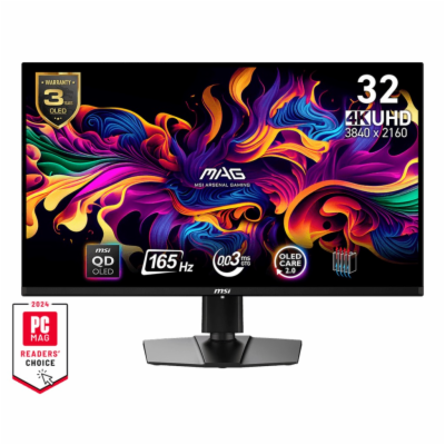 MSI MAG/321UP QD-OLED/31,5"/QD-OLED/4K UHD/165Hz/0,03ms/Č...