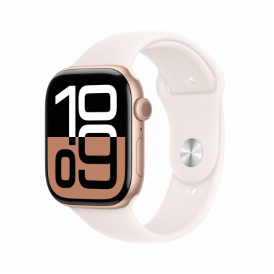 Apple Watch S10/42mm/Rose Gold/Sport Band/Light Blush/-S/M