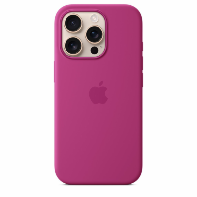 APPLE - iPhone 16 Pro Silicone Case with MagSafe - Fuchsi...