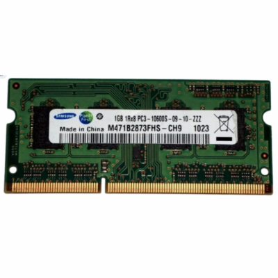 Samsung 1GB DDR3 PC10600 1333MHz SODIMM CL9 Operační pamě...