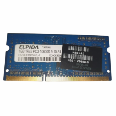 Elpida 1GB DDR3 PC10600 1333MHz SODIMM CL9 Operační paměť...