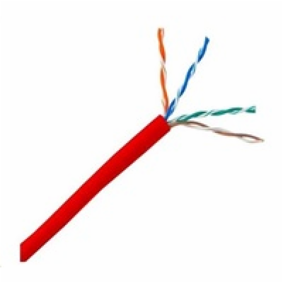 UTP kabel PlanetElite, Cat5E, licna(lanko), PVC, červená,...