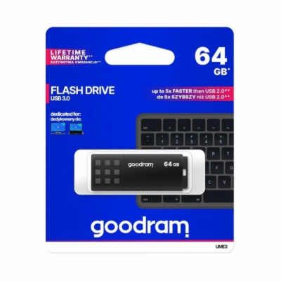 GOODRAM UME3 USB 3.0 Flash disk 64GB - černá Malý datový ...