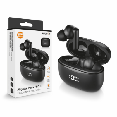 Bluetooth sluchátka ALIGATOR TWS06 PODS PRO 3, černá