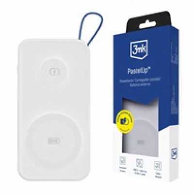 3mk PastelUp Powerbank 10,000mAh 22.5W USB 1A1C - White