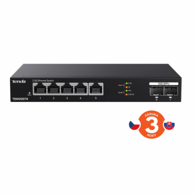 Tenda TEM2007X 5x RJ45 2.5G + 2x SFP+ 10G Multi-Gigabit S...