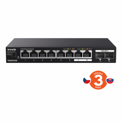 Tenda TEM2010X - Multi-gigabit switch, 8x 2.5G RJ45 + 2x ...