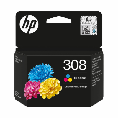 HP 308 Tri-color Original Ink Cartridge (120 pages)