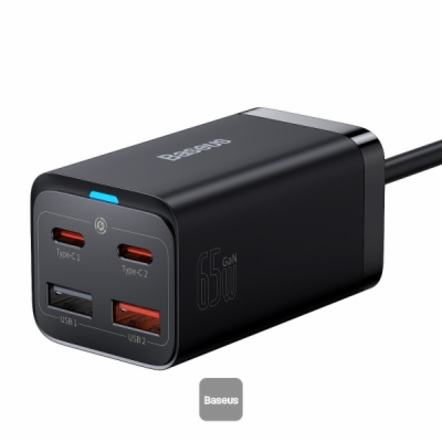 Baseus rychlonabíječka do sítě GaN3 Pro, 2x USB-C, 2x USB...