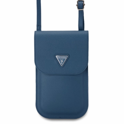 Guess PU Grained Triangle Logo Taška na Telefon Blue Tato...
