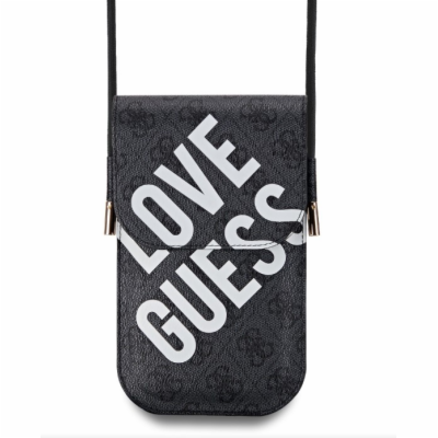 Guess PU 4G Big Love Logo Taška na Telefon Black Tato sty...