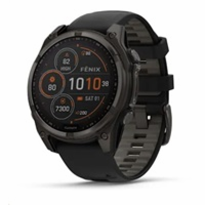 Garmin - fenix 8 Solar Sapphire - 47 mm - Carbon Gray DLC...