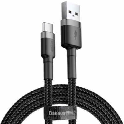 Baseus datový kabel Cafule USB-C 3m 2A šedo-černý