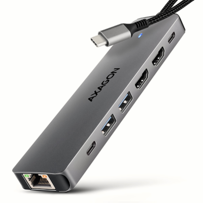 AXAGON HMC-7HX2, USB 5Gbps hub, 2x USB-A, USB-C, 2x HDMI ...