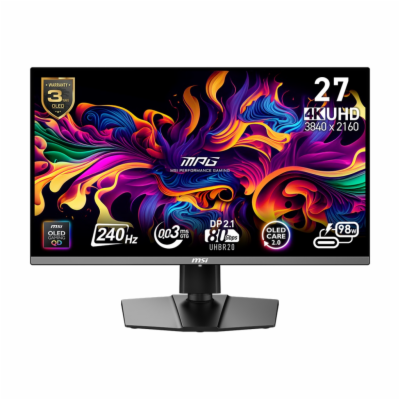 MSI MPG/272URX/26,5"/QD-OLED/4K UHD/240Hz/0,03ms/Černá/3R