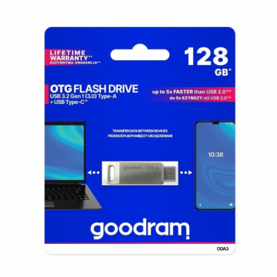 GOODRAM ODA3 128GB SILVER USB 3.2 Gen 1 - stříbrná GOODRA...