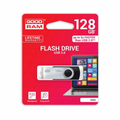 GOODRAM UTS3 USB Flash disk 128GB - černá 128 GB, USB 3.0...