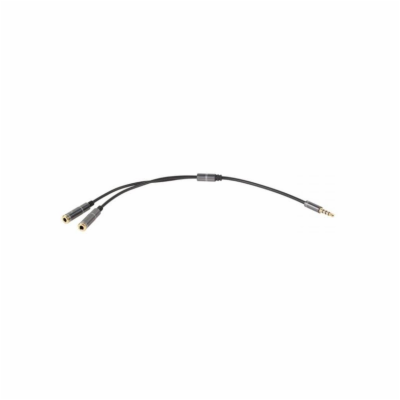 Kabel JACK 3.5 konektor 4 pin/2xJACK 3.5 zdířka stereo
