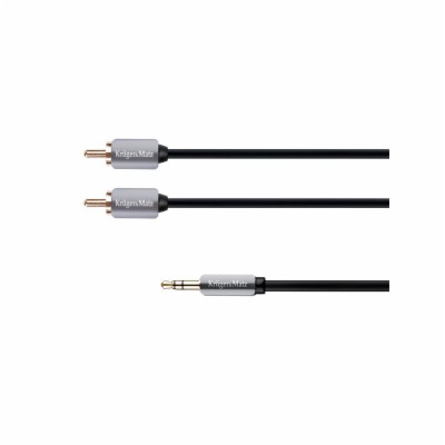 Kabel Jack 3.5mm stereo/2x Cinch 3m KRUGER & MATZ KM0311