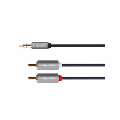 Kabel Jack 3.5mm stereo/2x Cinch 1m KRUGER & MATZ KM1218 ...