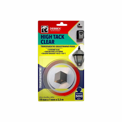 Páska oboustranná DEBBEX HIGH TACK CLEAR 2,5m