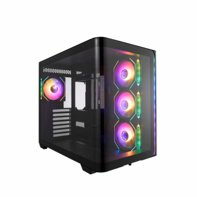 FSP M580-BA/Midi Tower/Transpar./Černá