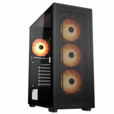 COUGAR PC skříň MX220 RGB Black Mid Tower Mesh Front Pane...