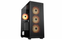 COUGAR PC skříň MX220 RGB Black Mid Tower Mesh Front Panel 4 x 120mm ARGB Fans TG Left Panel 