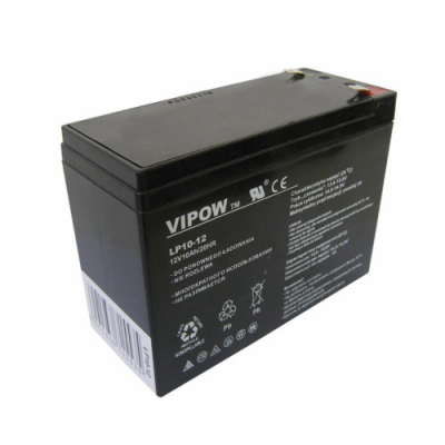 Baterie olověná 12V 10Ah VIPOW BAT0215