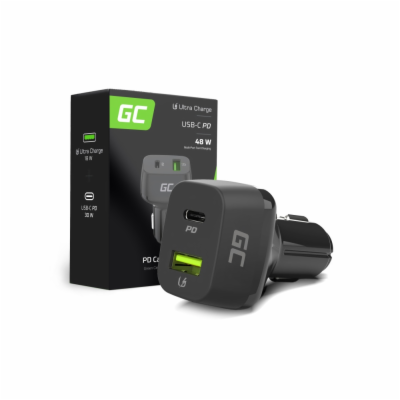 Green Cell Nabíječka do auta USB-C 48W (Power Delivery 30...
