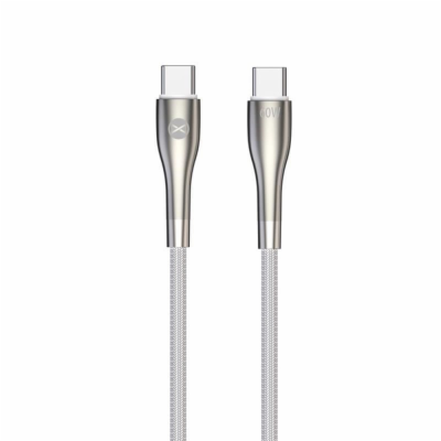 Datový kabel Forever USB-C/USB-C 1m 60W bílý
